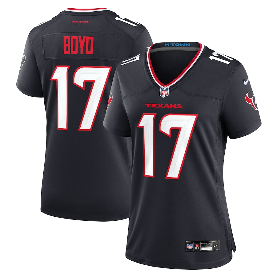 Women's Houston Texans Kris Boyd Nike Navy Team Game Jersey - ujerseystore