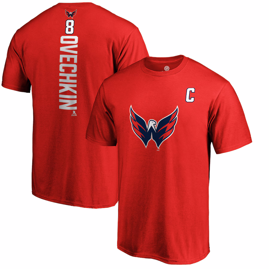 Men's Washington Capitals Alexander Ovechkin Red Playmaker T-Shirt - ujerseystore