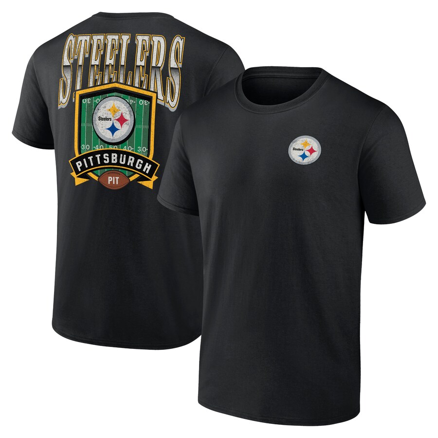Men's Pittsburgh Steelers Black Full Range T-Shirt - ujerseystore