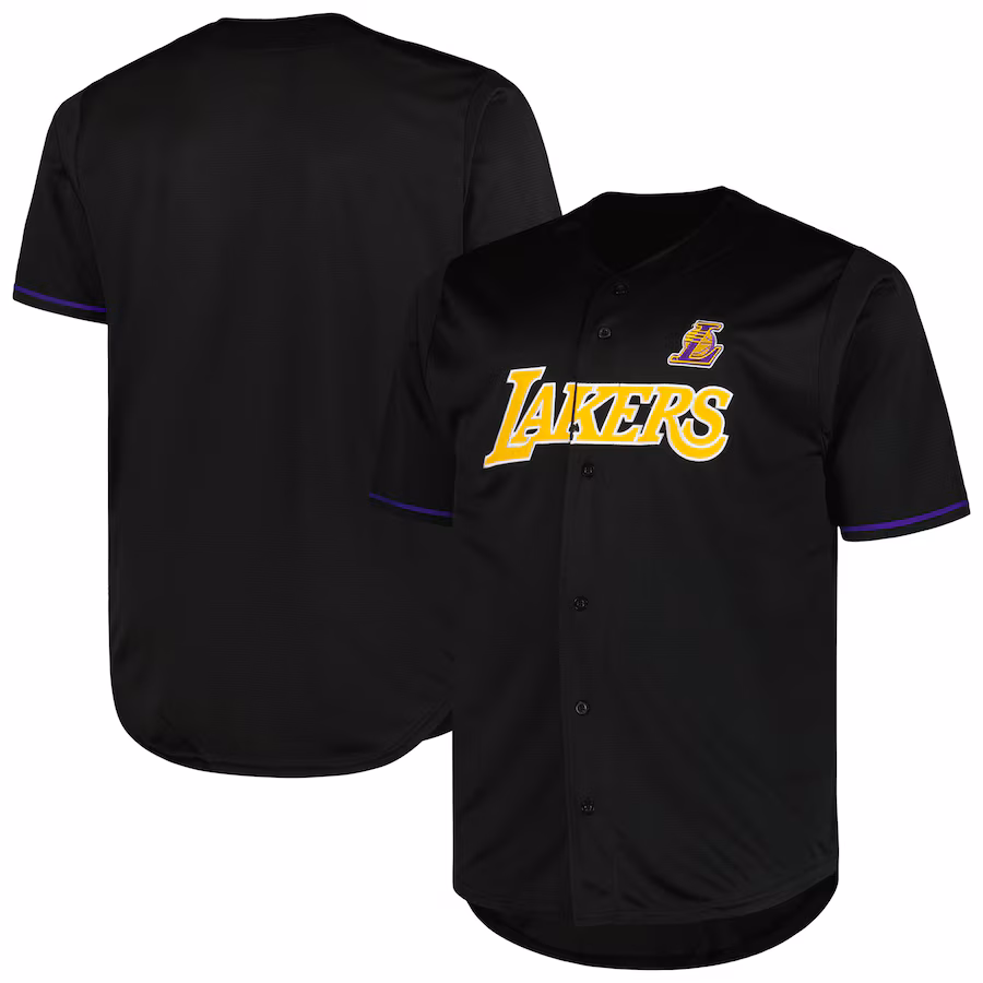 Men's Los Angeles Lakers Profile Black Big & Tall Pop Jersey - ujerseystore