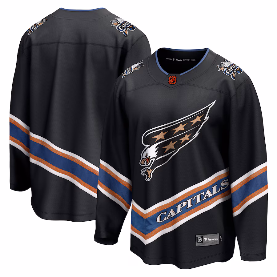 Men's Washington Capitals Fanatics Black Special Edition 2.0 Breakaway Blank Jersey - ujerseystore