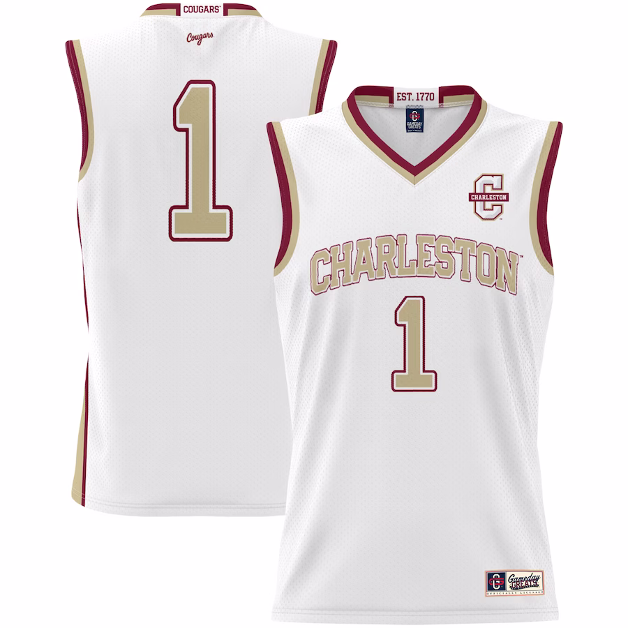 Charleston Cougars GameDay Greats Youth #1 Basketball Jersey -  White - ujerseystore