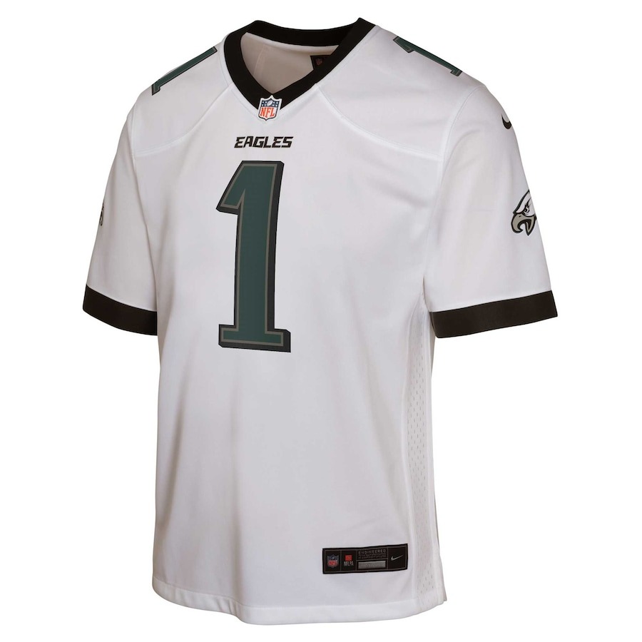 Youth Philadelphia Eagles Jalen Hurts Nike White Game Jersey - ujerseystore