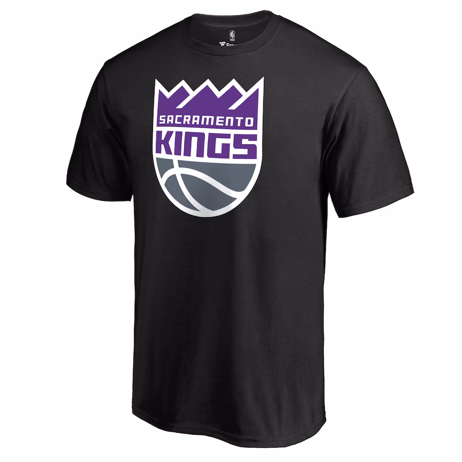 Men's Sacramento Kings Black Primary Logo T-Shirt - ujerseystore