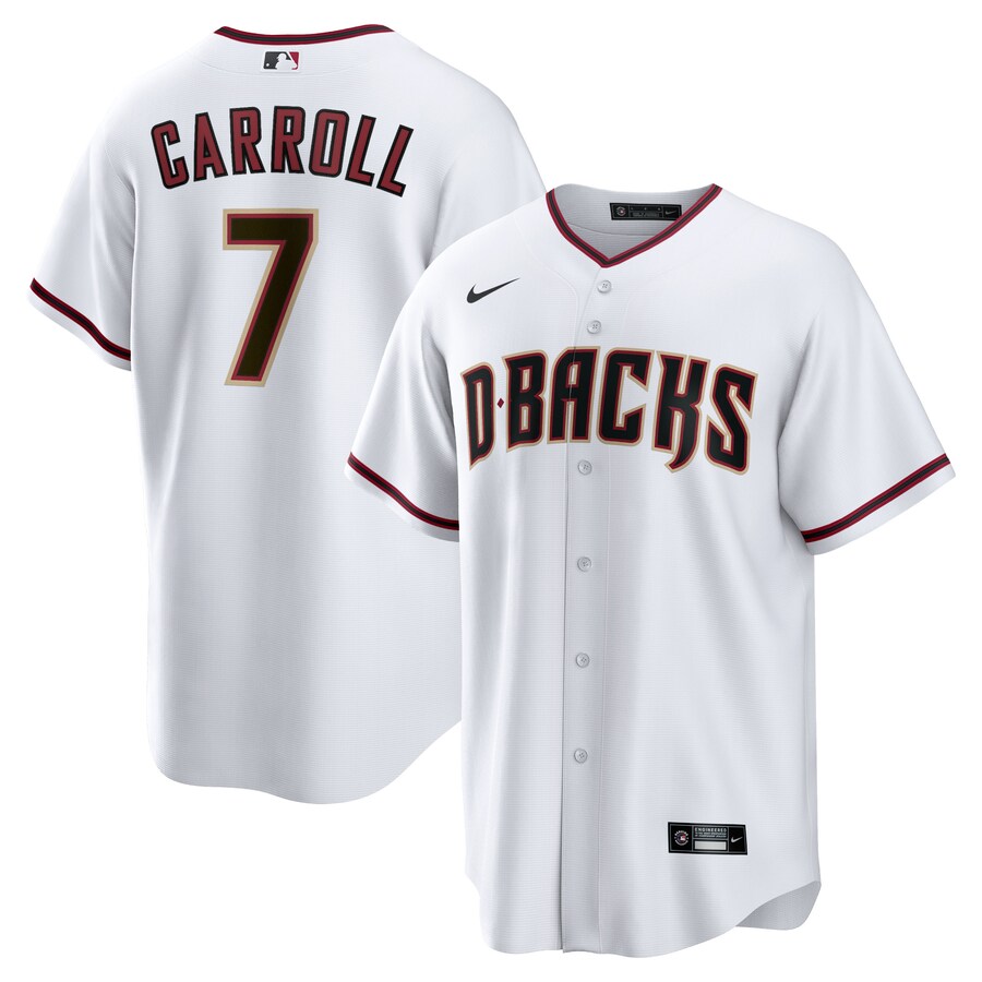 Men's Arizona Diamondbacks Corbin Carroll Nike White Home Replica Player Jersey - ujerseystore