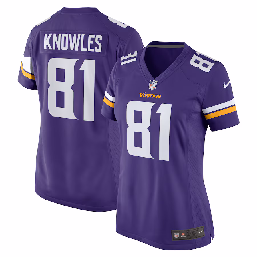 Women's Minnesota Vikings Malik Knowles Nike  Purple Team Game Jersey - ujerseystore