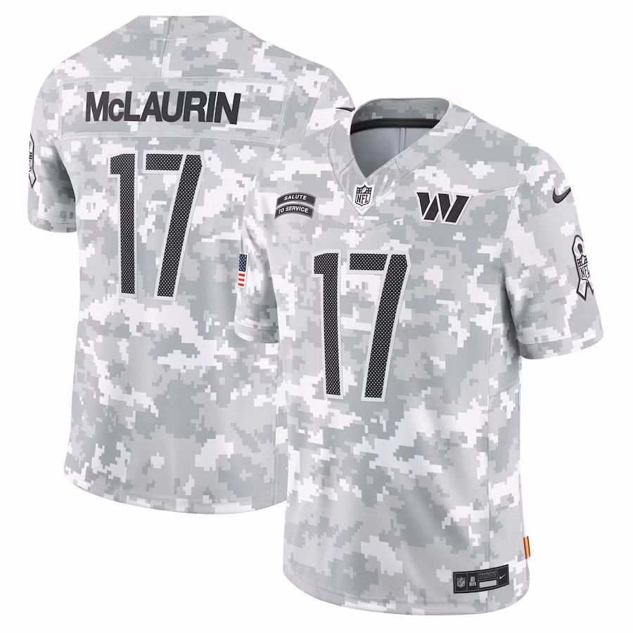 Men's Washington Commanders Terry McLaurin Nike Arctic Camo 2024 Salute to Service Limited Jersey - ujerseystore
