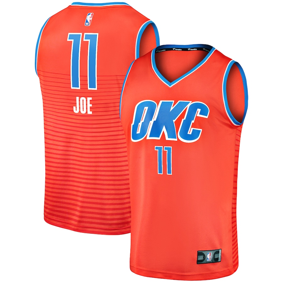 Men's Oklahoma City Thunder Isaiah Joe Fanatics Orange Fast Break Replica Player Jersey - Statement Edition - ujerseystore