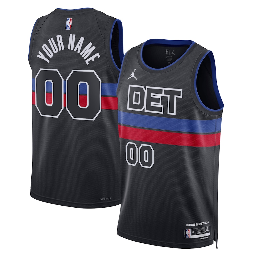 Unisex Detroit Pistons Jordan Brand Blue 2022/23 Swingman Custom Jersey - Statement Edition - ujerseystore
