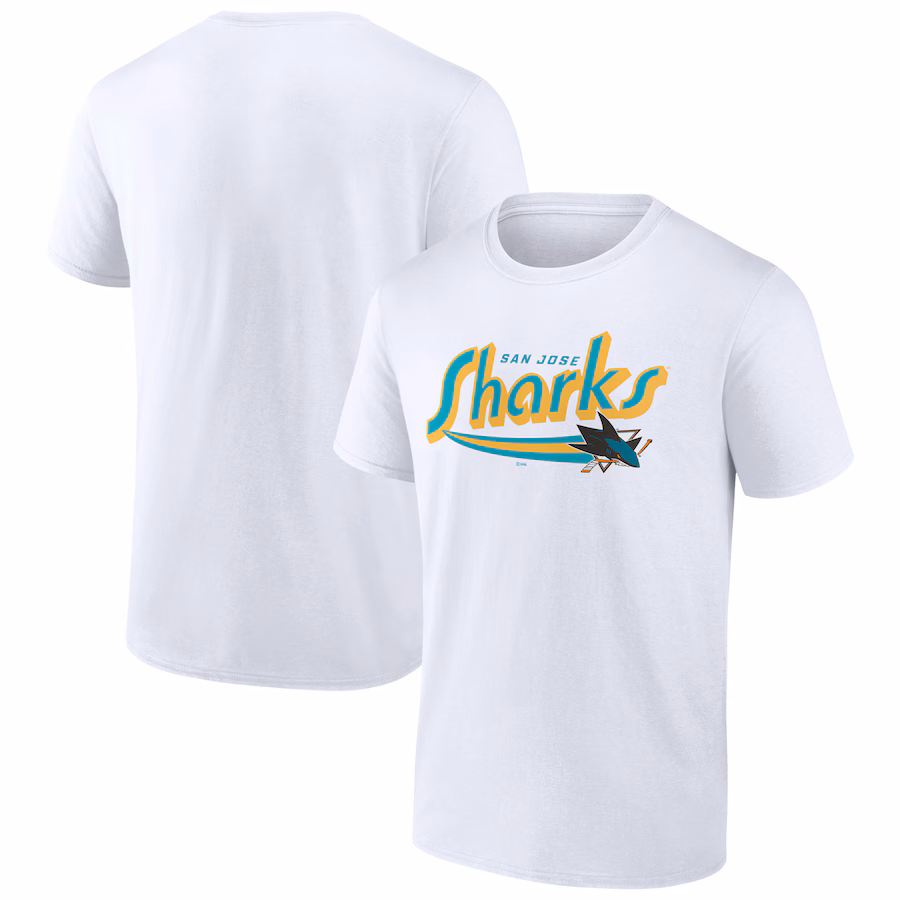 Men's San Jose Sharks White Special Edition 2.0 Jersey Inspired T-Shirt - ujerseystore