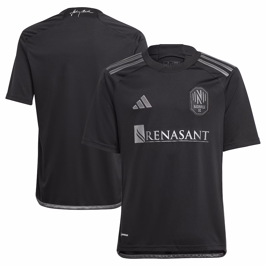 Youth Nashville SC adidas Black 2023 Man In Black Kit Replica Jersey - ujerseystore
