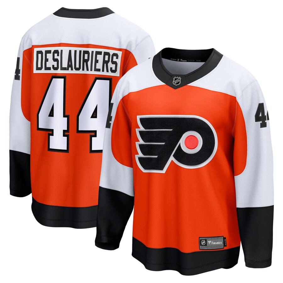 Men's Philadelphia Flyers Nicolas Deslauriers Fanatics Branded Orange Home Breakaway Jersey - ujerseystore