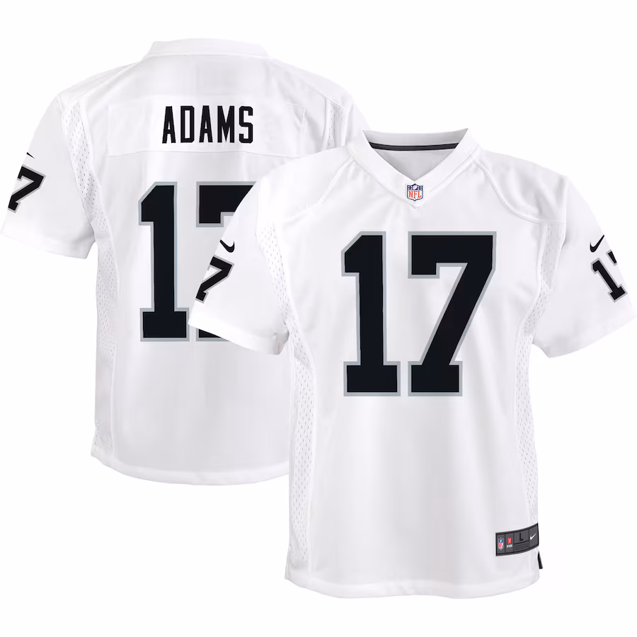 Youth Las Vegas Raiders Davante Adams Nike White Game Jersey - ujerseystore