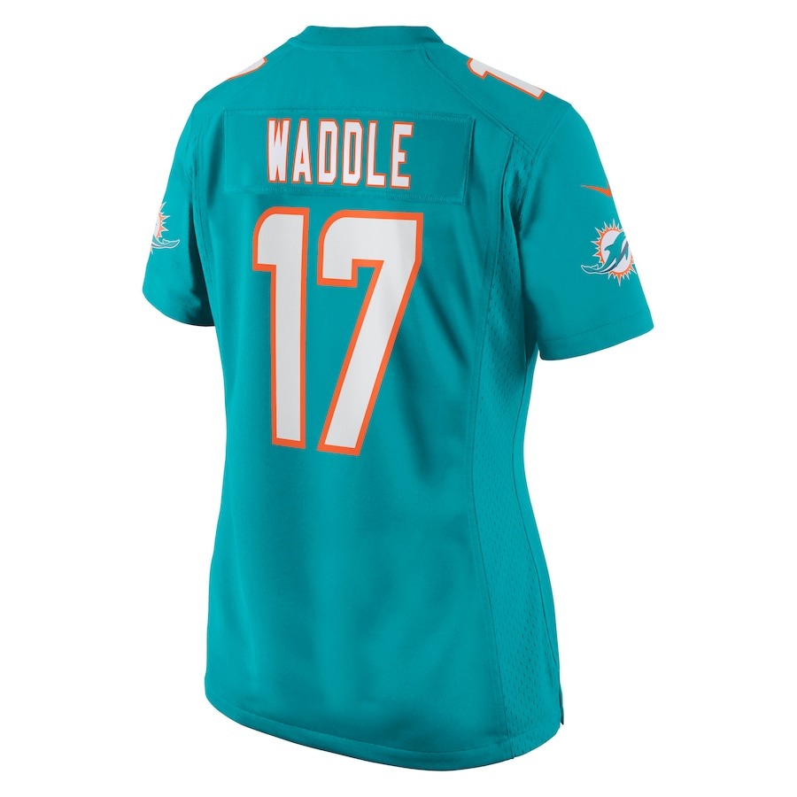 Women's Miami Dolphins Jaylen Waddle Nike Aqua Game Player Jersey - ujerseystore