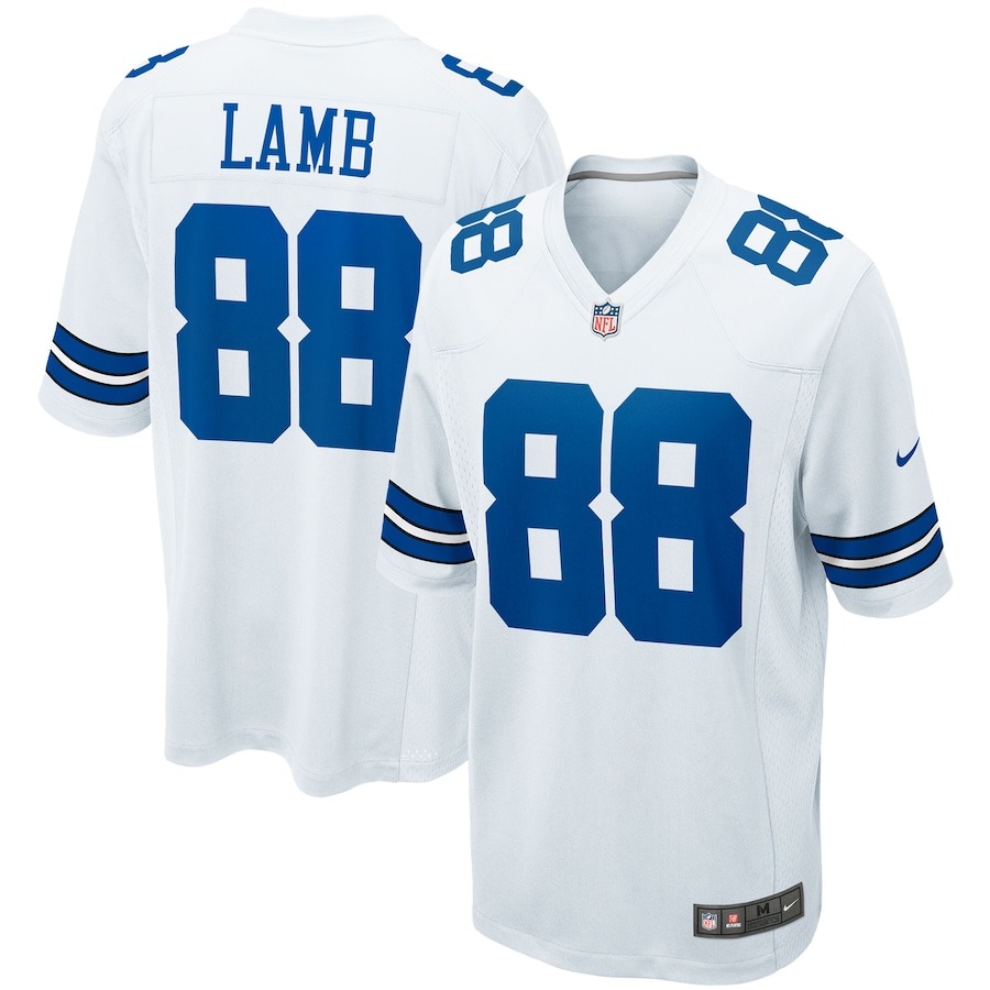 Men's Dallas Cowboys CeeDee Lamb Nike White Game Team Jersey - ujerseystore