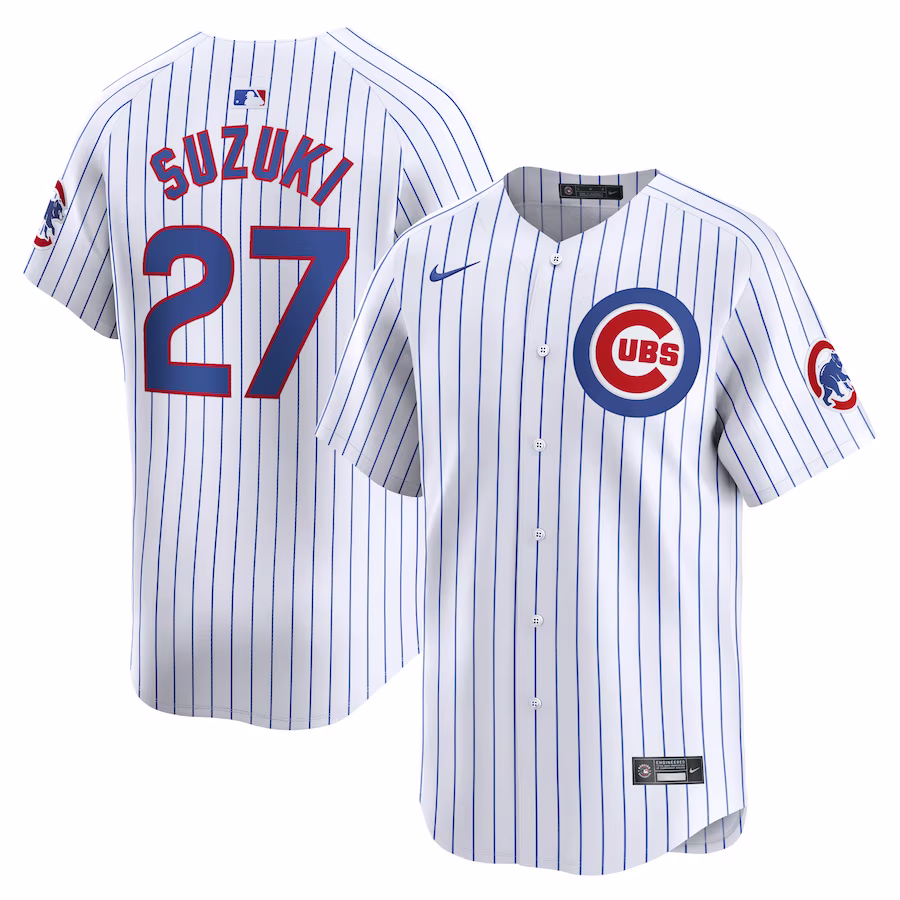 Men's Chicago Cubs Seiya Suzuki Nike White Home Limited Player Jersey - ujerseystore