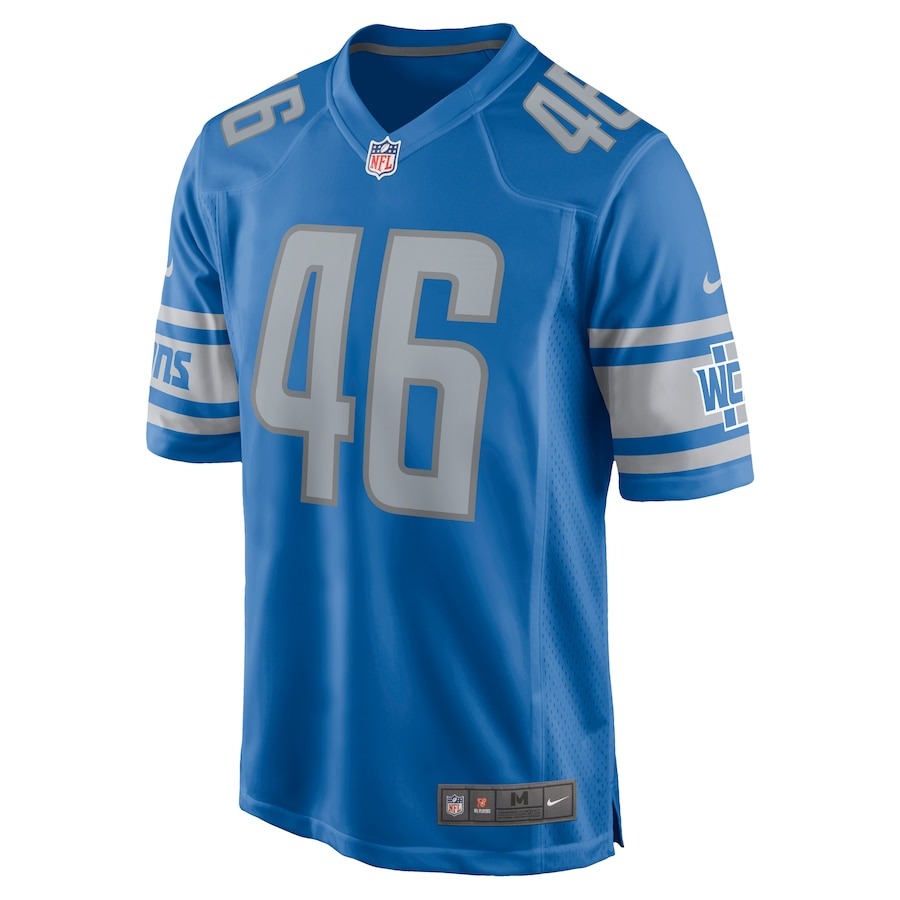 Men's Detroit Lions Jack Campbell Nike Blue 2023 NFL Draft First Round Pick Game Jersey - ujerseystore