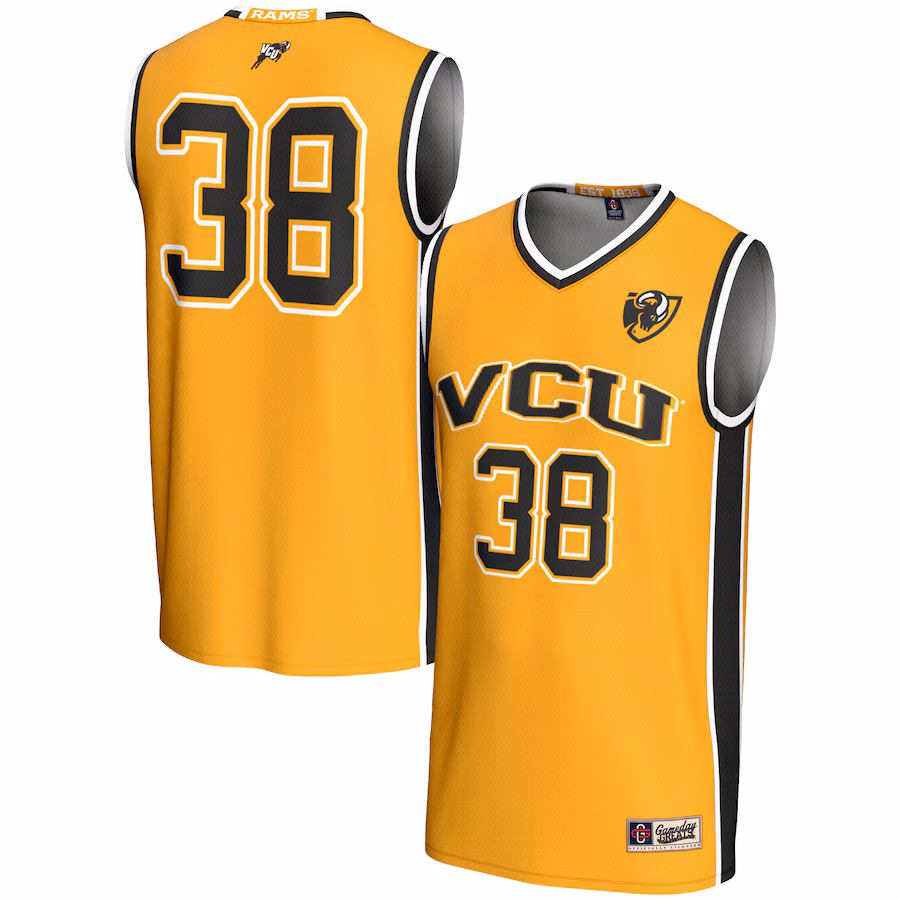 Unisex GameDay Greats #38 Gold VCU Rams Lightweight Basketball Jersey - ujerseystore