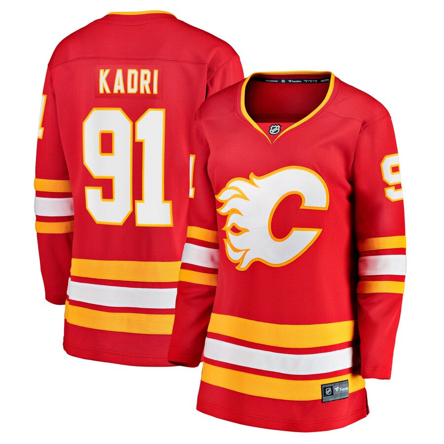Women's Calgary Flames Nazem Kadri Fanatics Branded Red Home Breakaway Player Jersey - ujerseystore