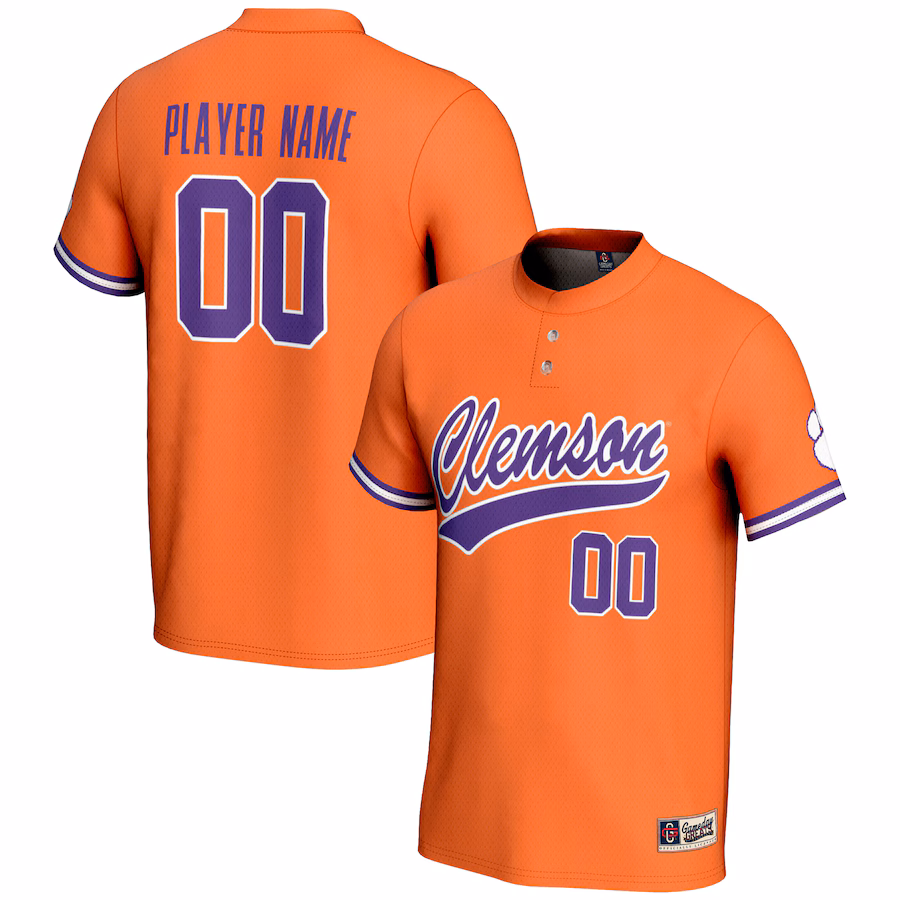 Clemson Tigers GameDay Greats Youth NIL Pick-A-Player Lightweight Softball Jersey - Orange - ujerseystore