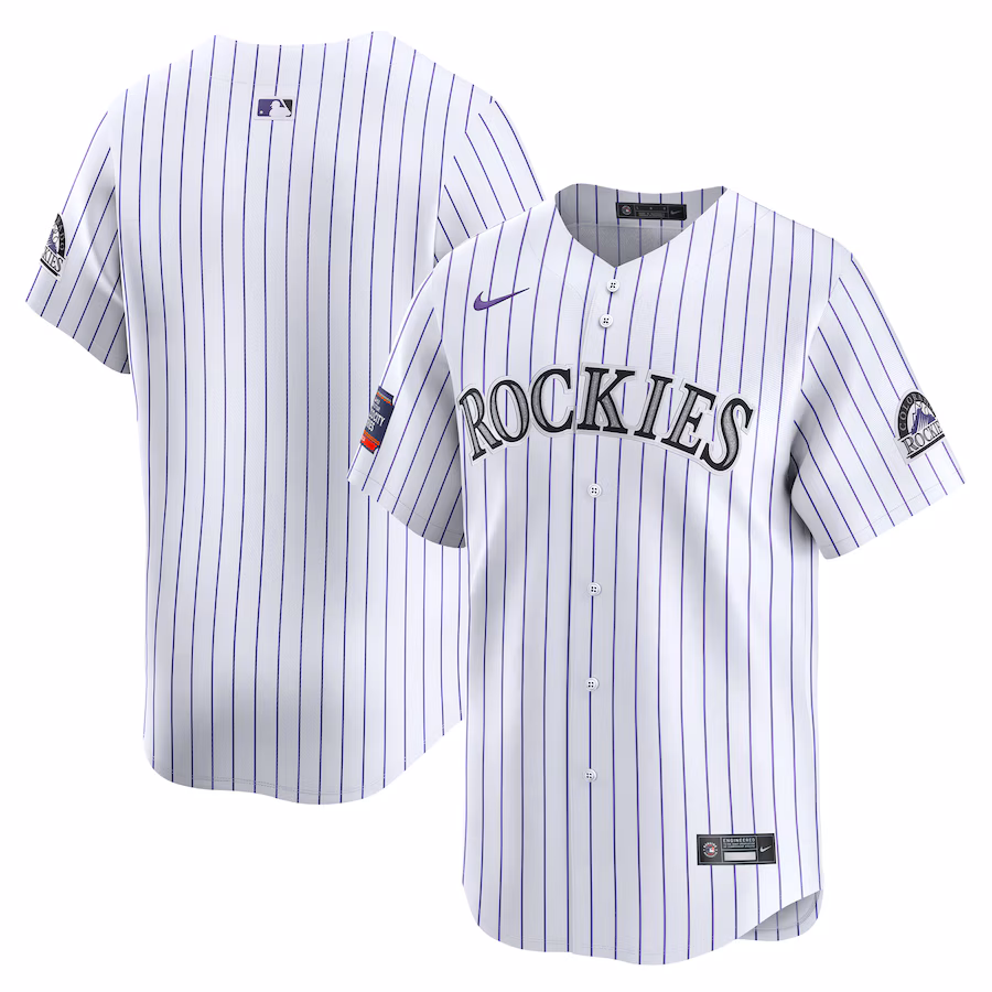 Men's Colorado Rockies  Nike White 2024 MLB World Tour Mexico City Series Home Limited Jersey - ujerseystore