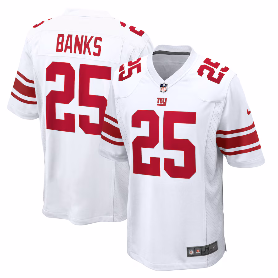 Men's New York Giants Deonte Banks Nike  White  Game Jersey - ujerseystore