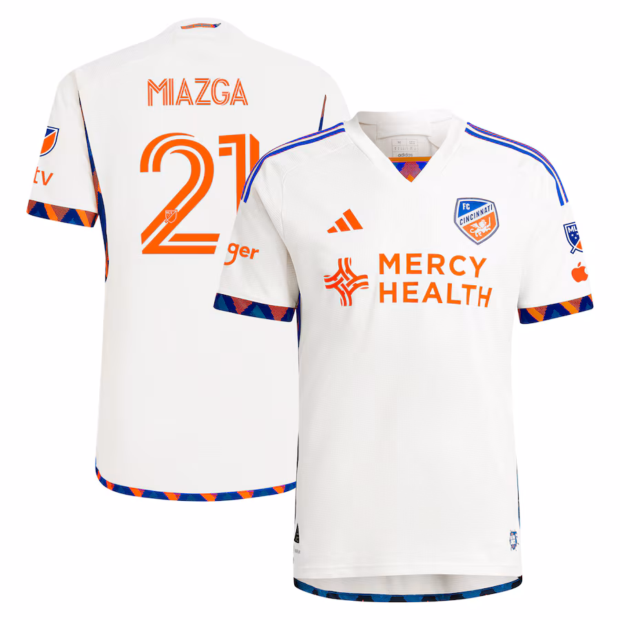 Men's FC Cincinnati Matt Miazga adidas White 2024 The Canvas Kit Authentic Player Jersey - ujerseystore