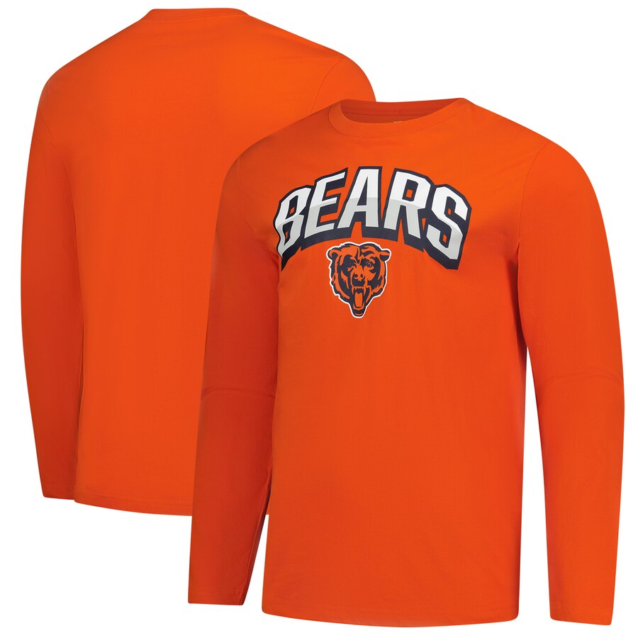 Men's Chicago Bears  Fanatics Orange Long Sleeve T-Shirt - ujerseystore