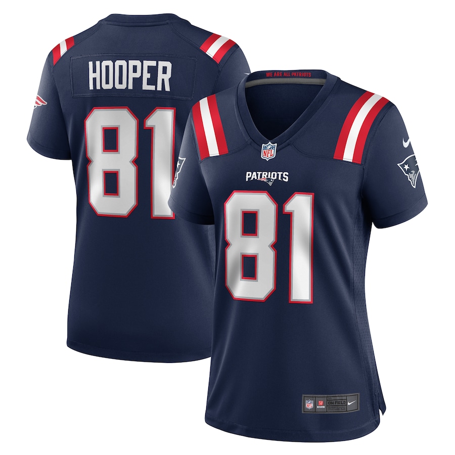 Women's New England Patriots Austin Hooper Nike Navy Game Jersey - ujerseystore