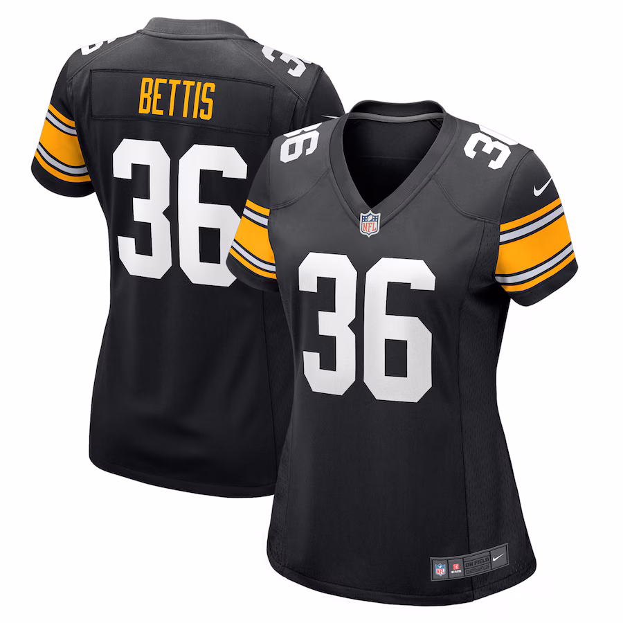 Women's Pittsburgh Steelers Jerome Bettis Nike Black Retired Player Jersey - ujerseystore