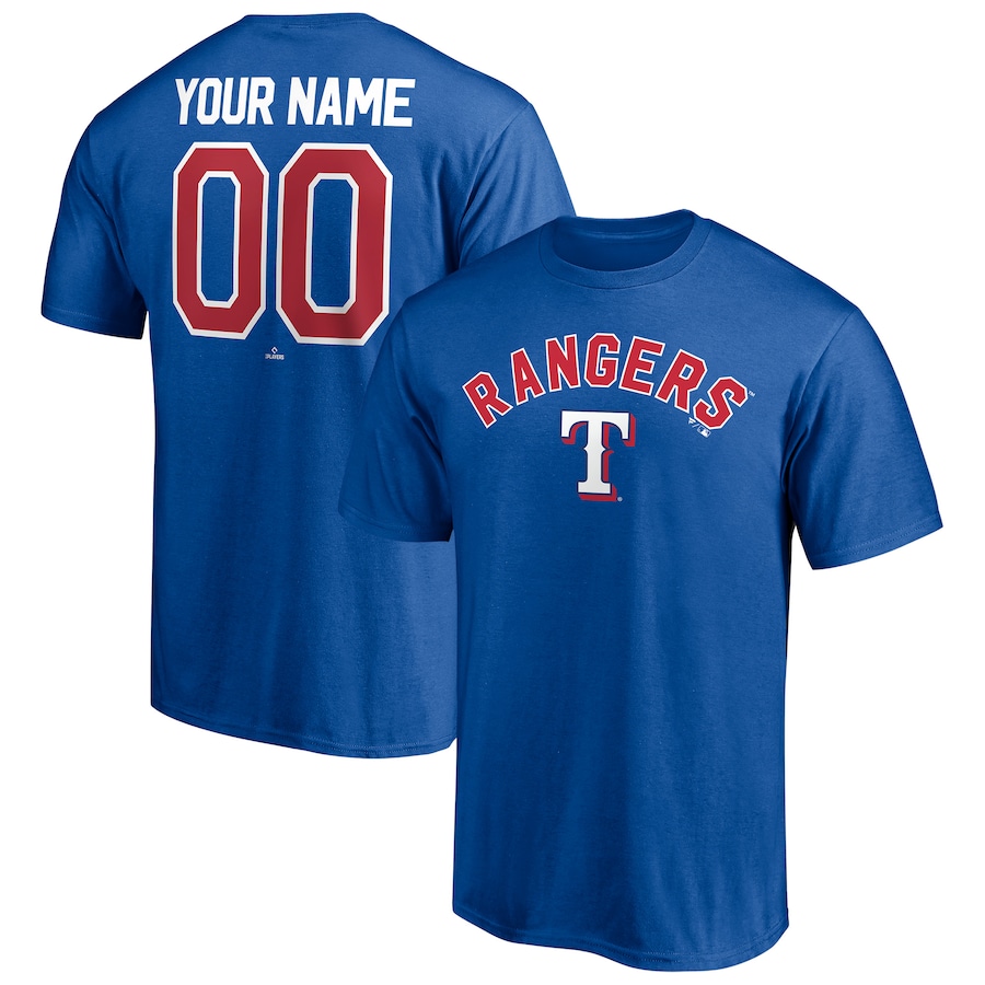 Men's Texas Rangers Royal Personalized Team Winning Streak Name & Number T-Shirt - ujerseystore