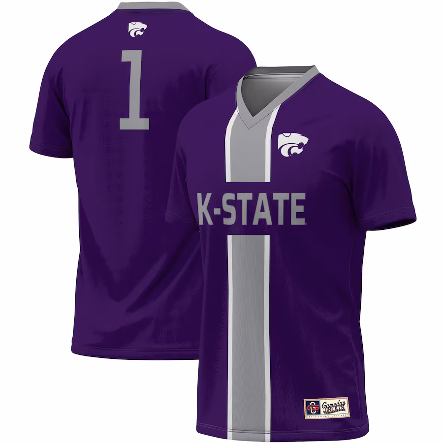 Unisex ProSphere #1 Purple Kansas State Wildcats Lightweight Soccer Jersey - ujerseystore