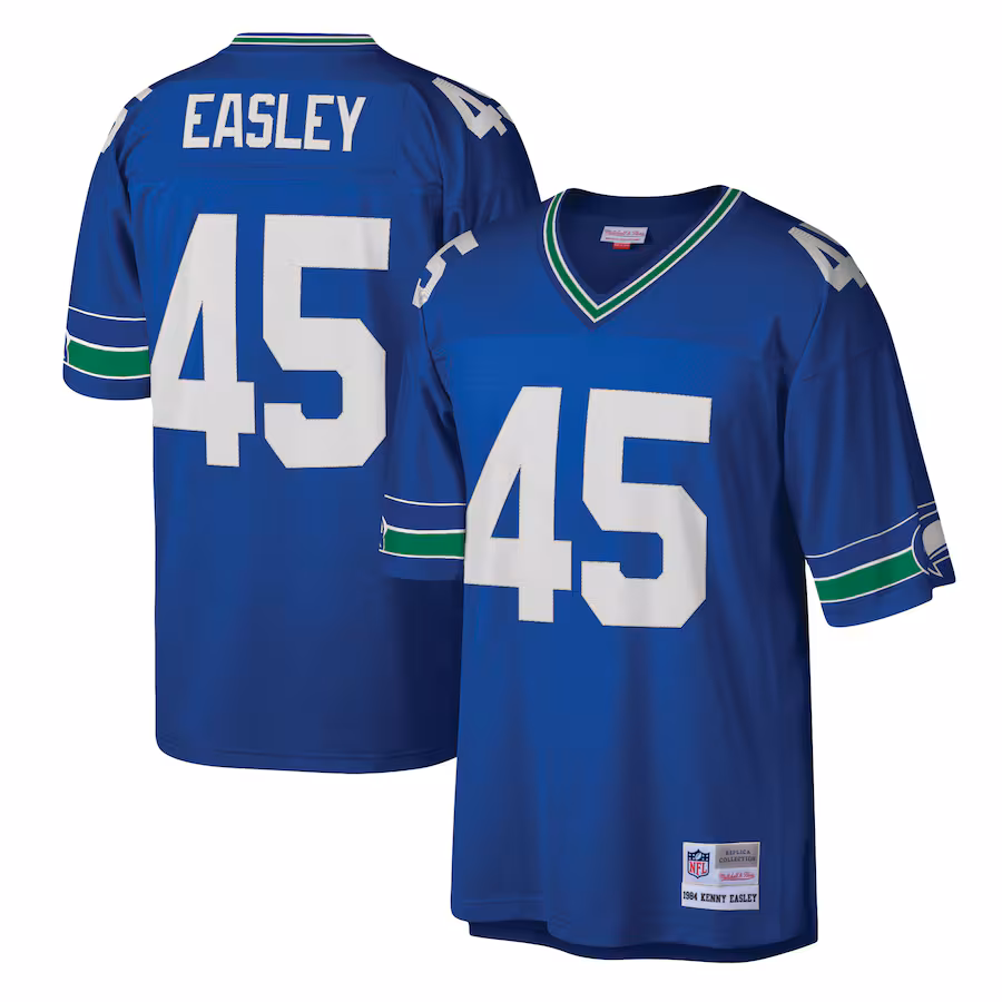 Men's Seattle Seahawks Kenny Easley Mitchell & Ness Royal Legacy Replica Jersey - ujerseystore
