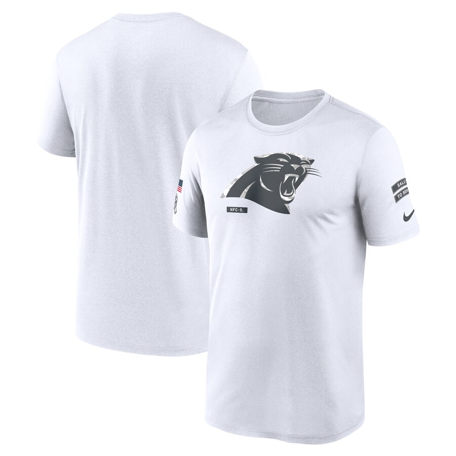 Men's Carolina Panthers Nike White 2024 Salute To Service Legend Performance T-Shirt - ujerseystore