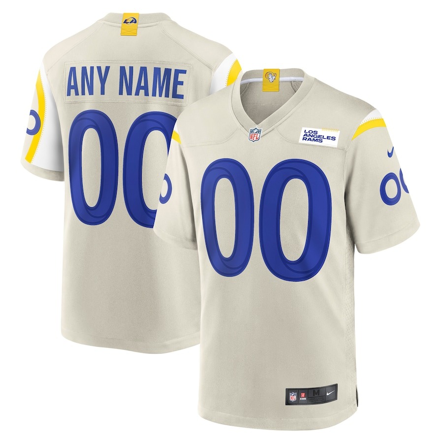 Men's Nike Los Angeles Rams Bone Custom Game Jersey - ujerseystore