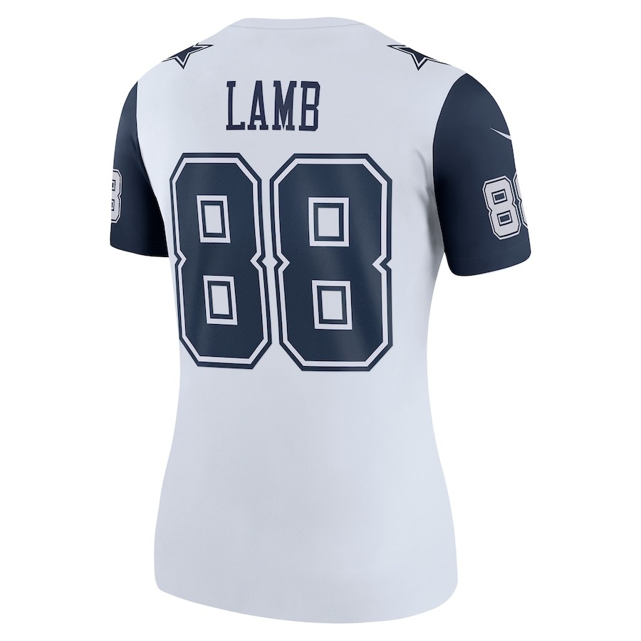 Women's Dallas Cowboys CeeDee Lamb Nike White 2nd Alternate Legend Jersey - ujerseystore