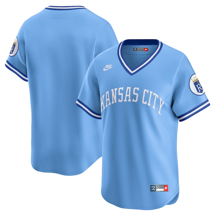 Men's Kansas City Royals Nike Light Blue Cooperstown Collection Limited Jersey - ujerseystore