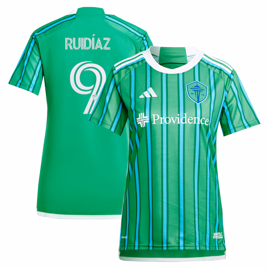 Women's Seattle Sounders FC Raul Ruidiaz adidas Green 2024 The Anniversary Kit Replica Player Jersey - ujerseystore