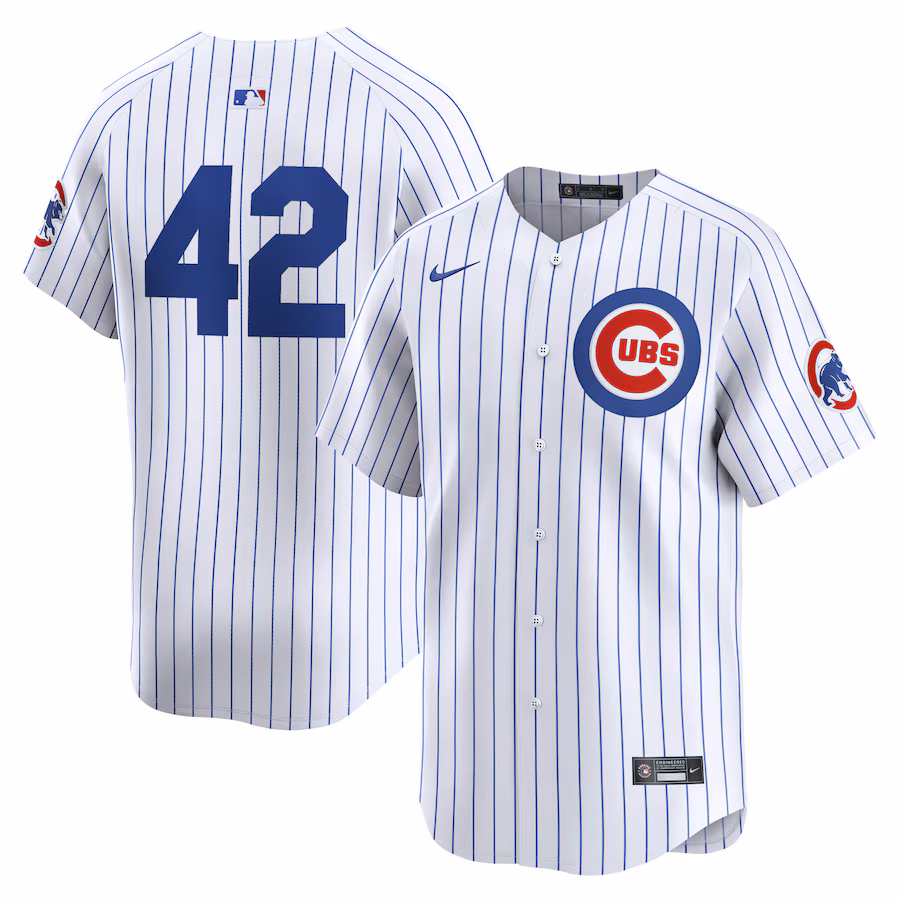 Men's Chicago Cubs  Nike White 2024 Jackie Robinson Day Home Limited Jersey - ujerseystore
