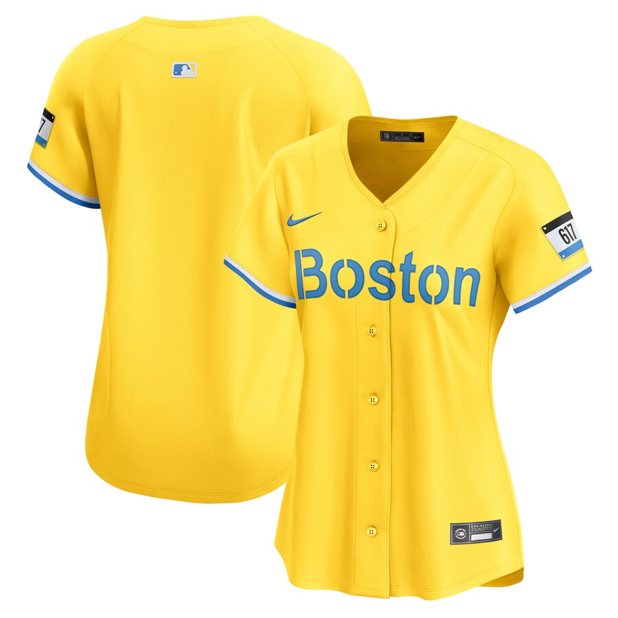 Women's Boston Red Sox  Nike Gold City Connect Limited Jersey - ujerseystore