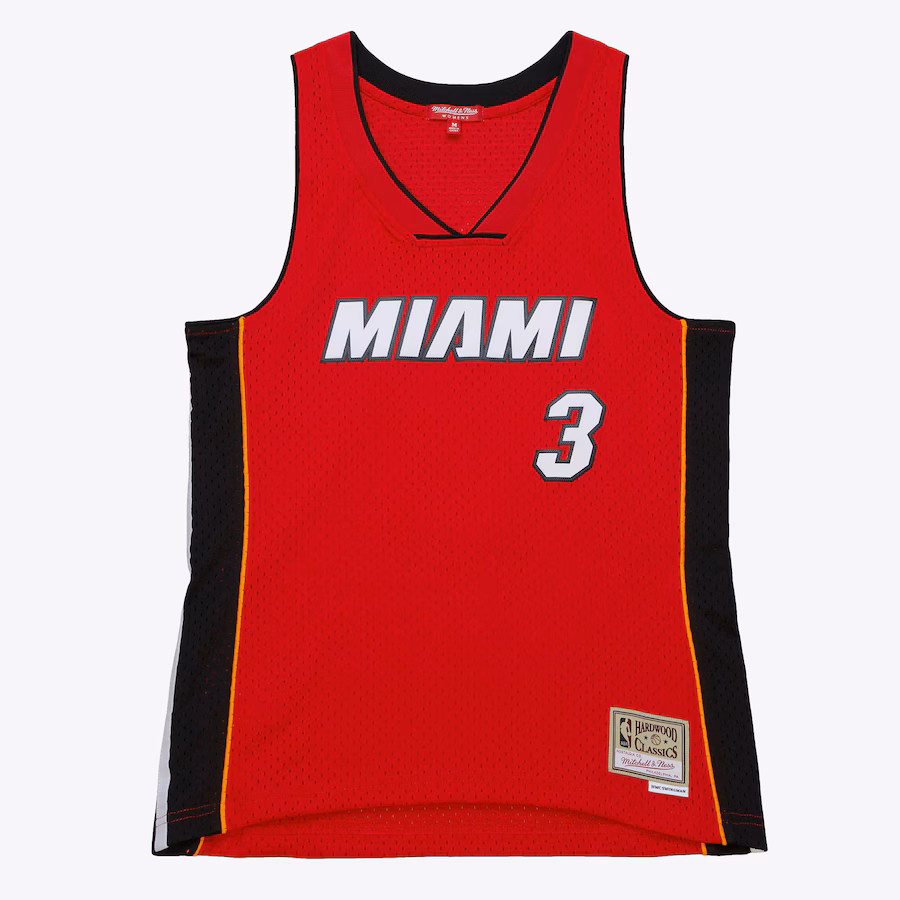 Women's Miami Heat Dwyane Wade Red 2005/06 Hardwood Classics Swingman Jersey - ujerseystore