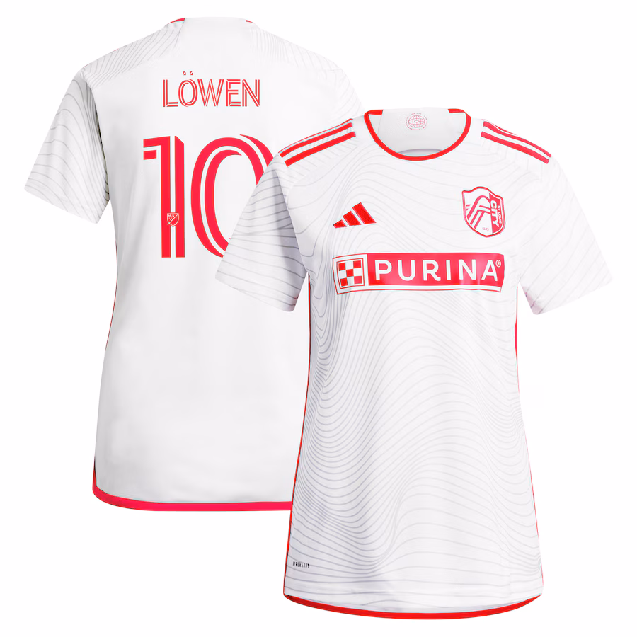 Women's St. Louis City SC Eduard Löwen adidas White 2024 The Confluence Kit Replica Player Jersey - ujerseystore