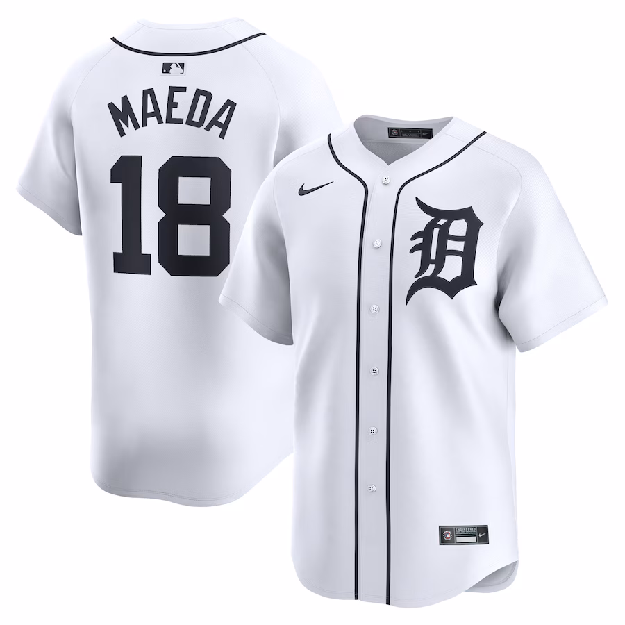Men's Detroit Tigers Kenta Maeda Nike White Home Limited Player Jersey - ujerseystore