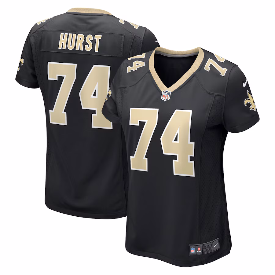 Women's New Orleans Saints James Hurst Nike Black Game Jersey - ujerseystore