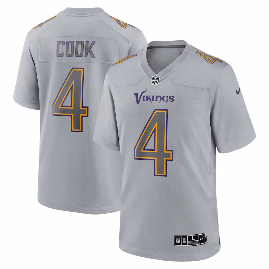 Men's Minnesota Vikings Dalvin Cook Nike Gray Atmosphere Fashion Game Jersey - ujerseystore