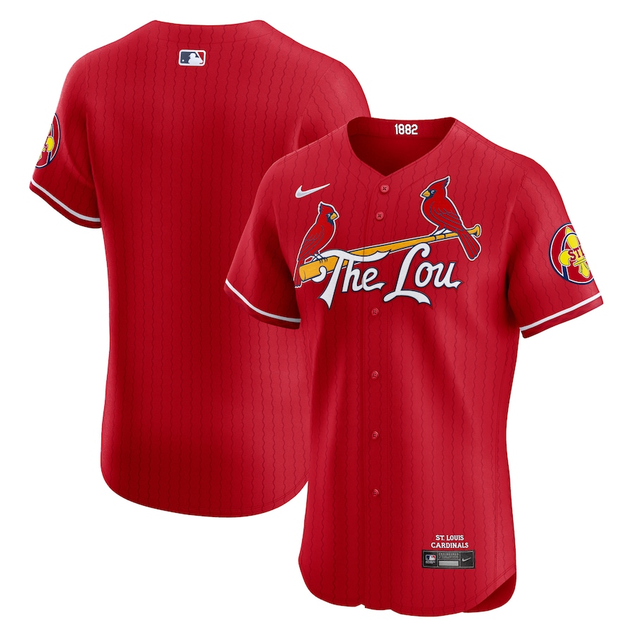 Men's St. Louis Cardinals  Nike Red 2024 City Connect Elite Jersey - ujerseystore