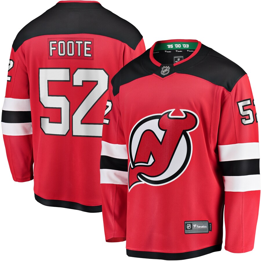 Men's New Jersey Devils Cal Foote Fanatics Branded Red Home Breakaway Jersey - ujerseystore