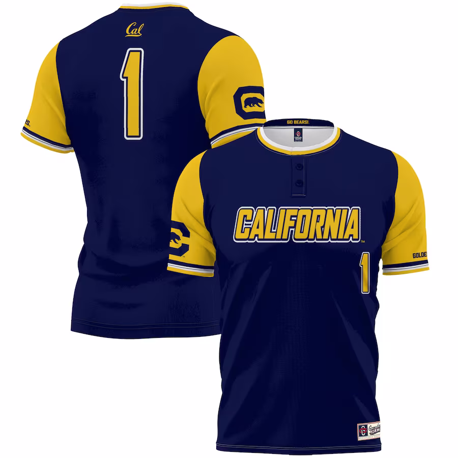 #1 Cal Bears GameDay Greats Youth Lightweight Softball Jersey - Navy - ujerseystore