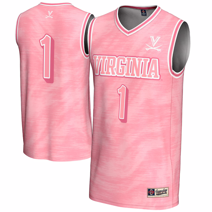 #1 Virginia Cavaliers GameDay Greats Youth Lightweight Basketball Jersey - Pink - ujerseystore