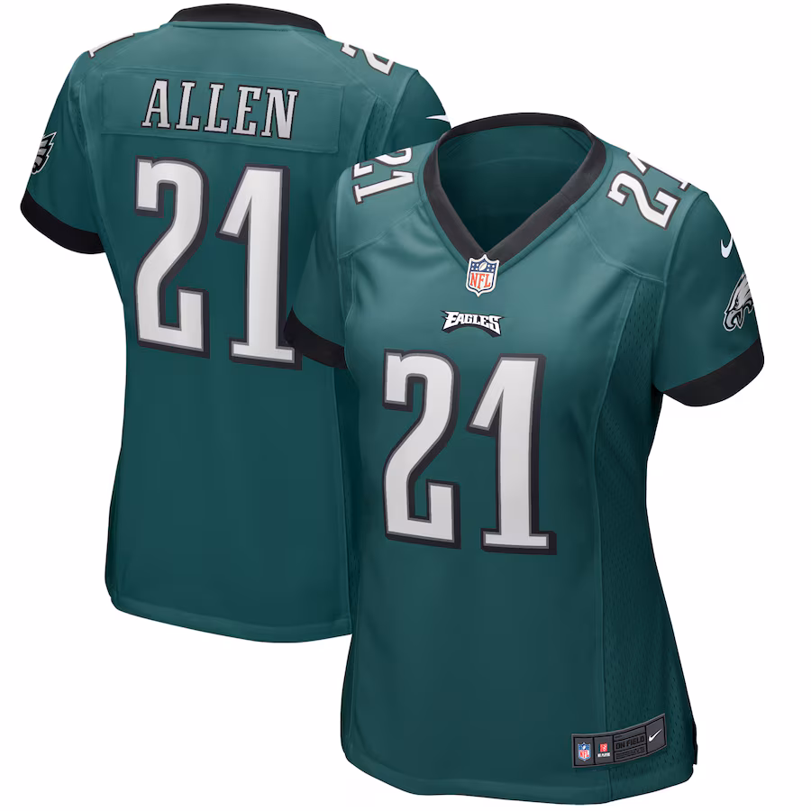 Women's Philadelphia Eagles Eric Allen Nike Midnight Green Game Retired Player Jersey - ujerseystore
